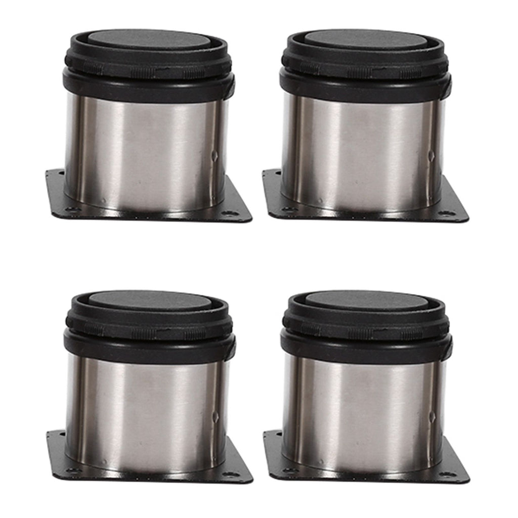 4Pcs Stainless Steel Height Adjustable Feet Cabinet Legs Round Stand Holder 60 X 60mm