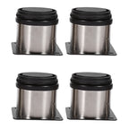 4Pcs Stainless Steel Height Adjustable Feet Cabinet Legs Round Stand Holder 60 X 60mm