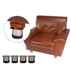 4Pcs Stainless Steel Height Adjustable Feet Cabinet Legs Round Stand Holder 60 X 60mm