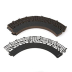 50Pcs Cupcake Papper Wrapper Musical Notes Hollow Out Wedding Birthday Party Decoration Black
