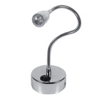 Silver LED Wall Lamps Flexible Gooseneck Bedroom Bedside Reading Light Warm White (Type 2)