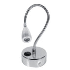 Silver LED Wall Lamps Flexible Gooseneck Bedroom Bedside Reading Light Warm White (Type 2)
