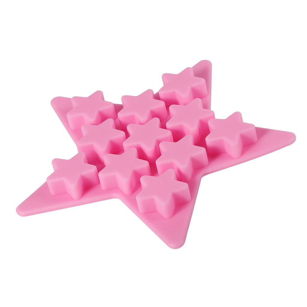Five Star Shaped Cool Silicone Ice Cube Tray Freeze Mold Maker Tools for Club Bar Party (Pink)