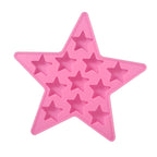 Five Star Shaped Cool Silicone Ice Cube Tray Freeze Mold Maker Tools for Club Bar Party (Pink)