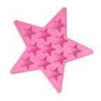 Five Star Shaped Cool Silicone Ice Cube Tray Freeze Mold Maker Tools for Club Bar Party (Pink)