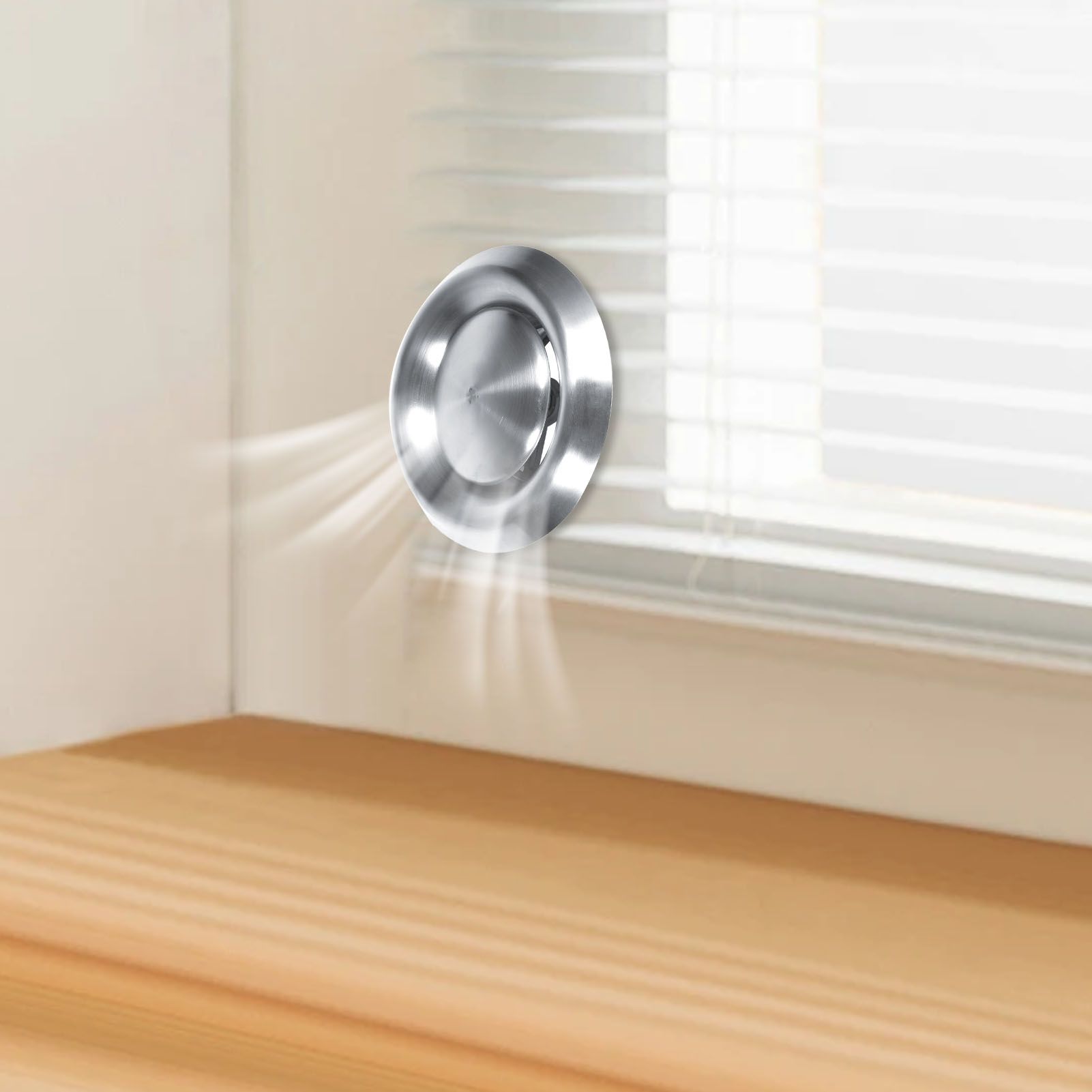 Adjustable Wall Ceiling Home Stainless Steel Air Vent Round Ventilation Duct Cover (125mm)