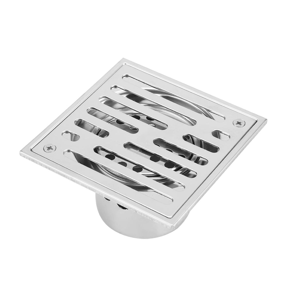 Stainless Steel Square AntiOdor Bathroom Floor Drain Waste Gate Shower Drainer Large Caliber(110*110mm)