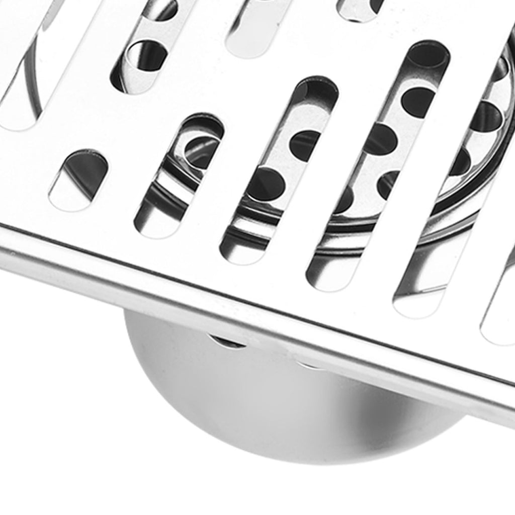 Stainless Steel Square AntiOdor Bathroom Floor Drain Waste Gate Shower Drainer Large Caliber(110*110mm)