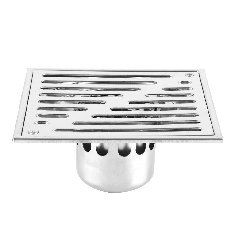 Stainless Steel Square AntiOdor Bathroom Floor Drain Waste Gate Shower Drainer Large Caliber(150*150mm)