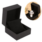 1Pc New Black PU Leather Watch Present Gift Display Case Bracelet Bangle Jewelry Storage Box