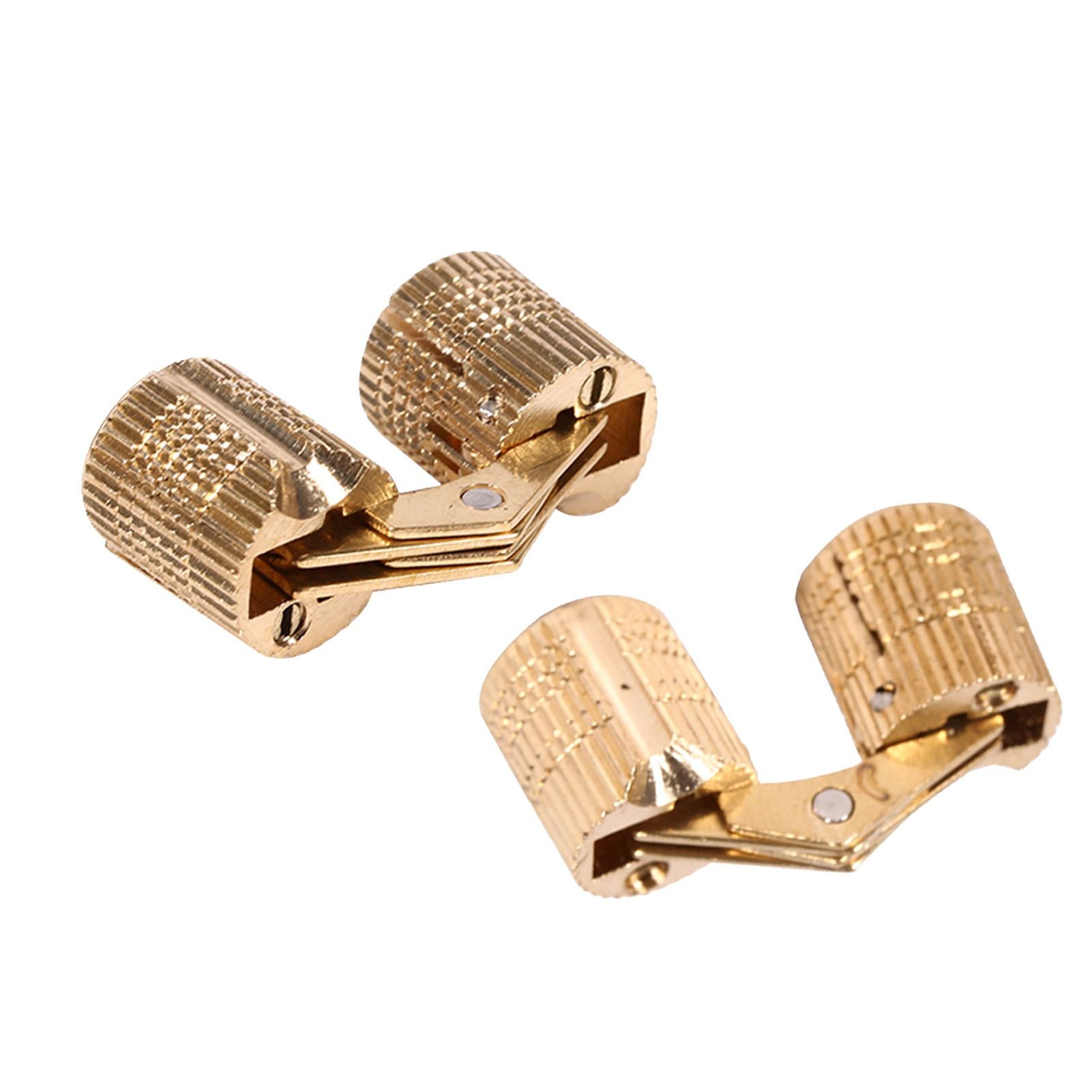 4pcs/pack Copper Cabinet Door Concealed Barrel Hinge for Worktops DIY Project 10mm