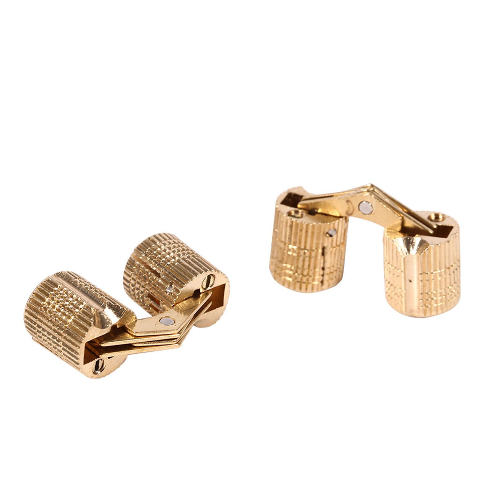 4pcs/pack Copper Cabinet Door Concealed Barrel Hinge for Worktops DIY Project 10mm