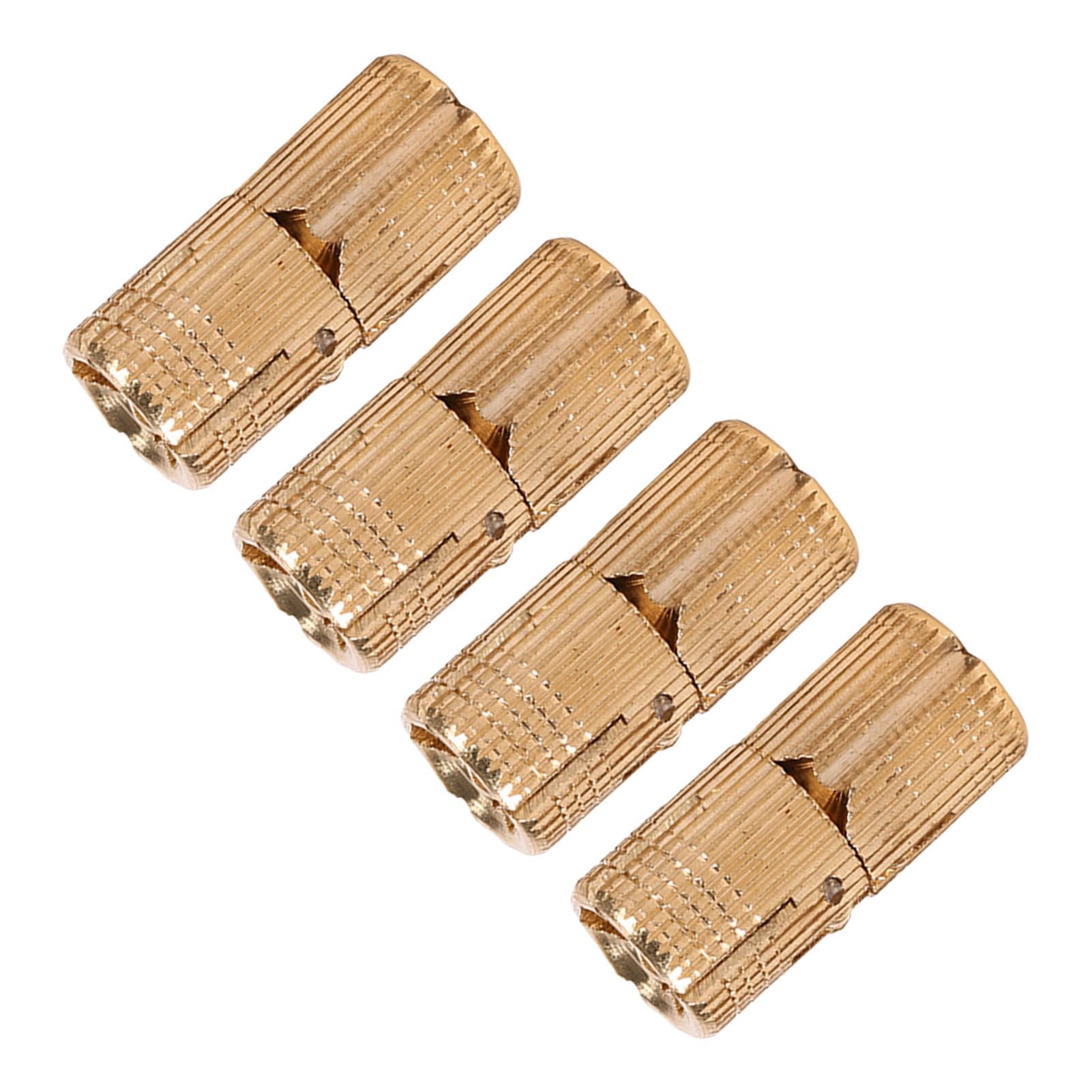 4pcs/pack Copper Cabinet Door Concealed Barrel Hinge for Worktops DIY Project 10mm