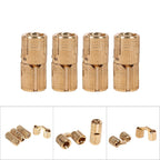 4pcs/pack Copper Cabinet Door Concealed Barrel Hinge for Worktops DIY Project 10mm