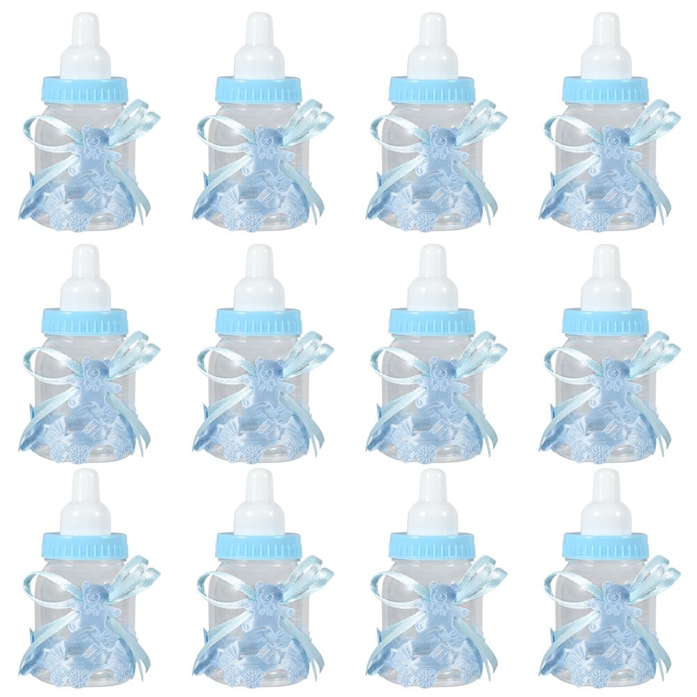 Candy Chocolate Bottles Box For Baby Shower Party Favors Gifts Decorations (12pcs Blue)