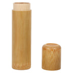 1Pc Round Portable Handmade Natural Bamboo Tea Jar Storage Holder Container Box (2.5 x 12cm)