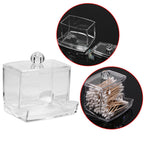Practical Cotton Swab Q tip Makeup Storage Organizer Box Cosmetic Transparent Holder Case
