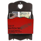 Wood Mail Letter Rack Key Holder Wall Storage Creative Home Decoration with Hook Hanger Red