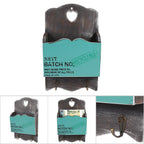Wood Letter Rack Key Holder Wall Storage Creative Home Decoration with Hook Hanger Bluish Green