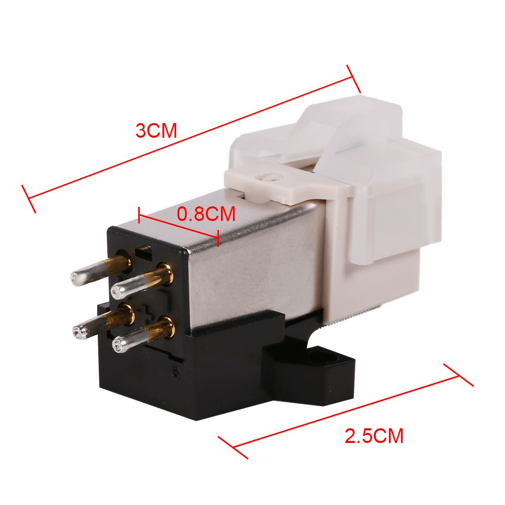 1pc Record Player Phonograph Needle Pickup Stylus Moving Magnet Cartridge with Mounting Screws