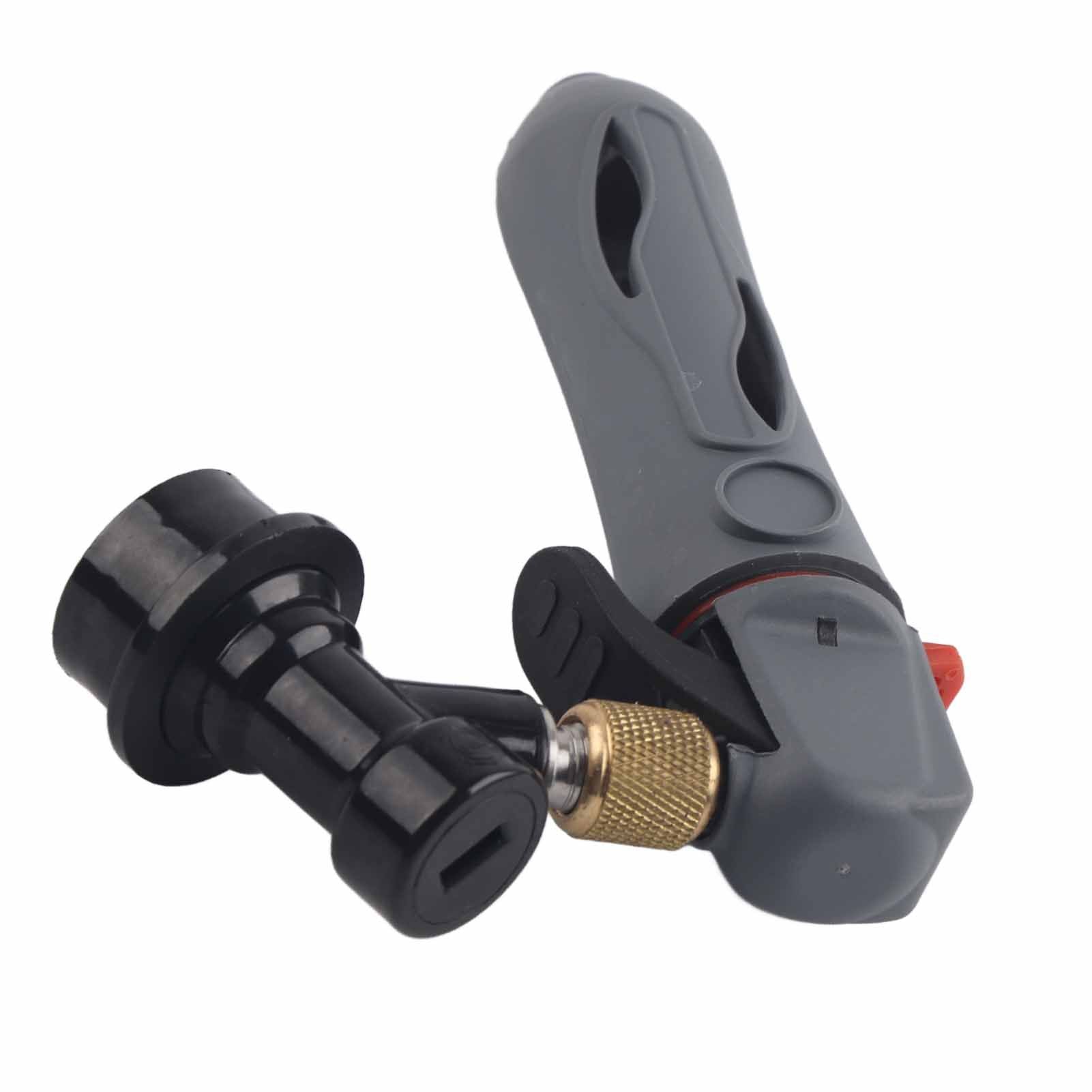 Keg Charger CO2 Injector Draft Beer Dispenser Ball Lock for Homebrew Soda Valve Grey