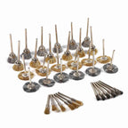 36pcs Brass Steel Wire Brush Set Pen Cup Wheel Shaped Polishing Cleaning Rotary Tools Full Kit