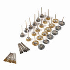 36pcs Brass Steel Wire Brush Set Pen Cup Wheel Shaped Polishing Cleaning Rotary Tools Full Kit