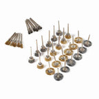 36pcs Brass Steel Wire Brush Set Pen Cup Wheel Shaped Polishing Cleaning Rotary Tools Full Kit