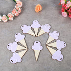 10Pcs Ice Cream Shape Wooden Hanging Garland Nursery Children Bedroom Wall Decorations (Purple)