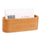 1Pc Creative Wooden Business Card Holder Case Storage Box Organizer Office Desktop Ornaments