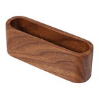 1Pc Creative Wooden Business Card Holder Case Storage Box Organizer Office Desktop Ornaments