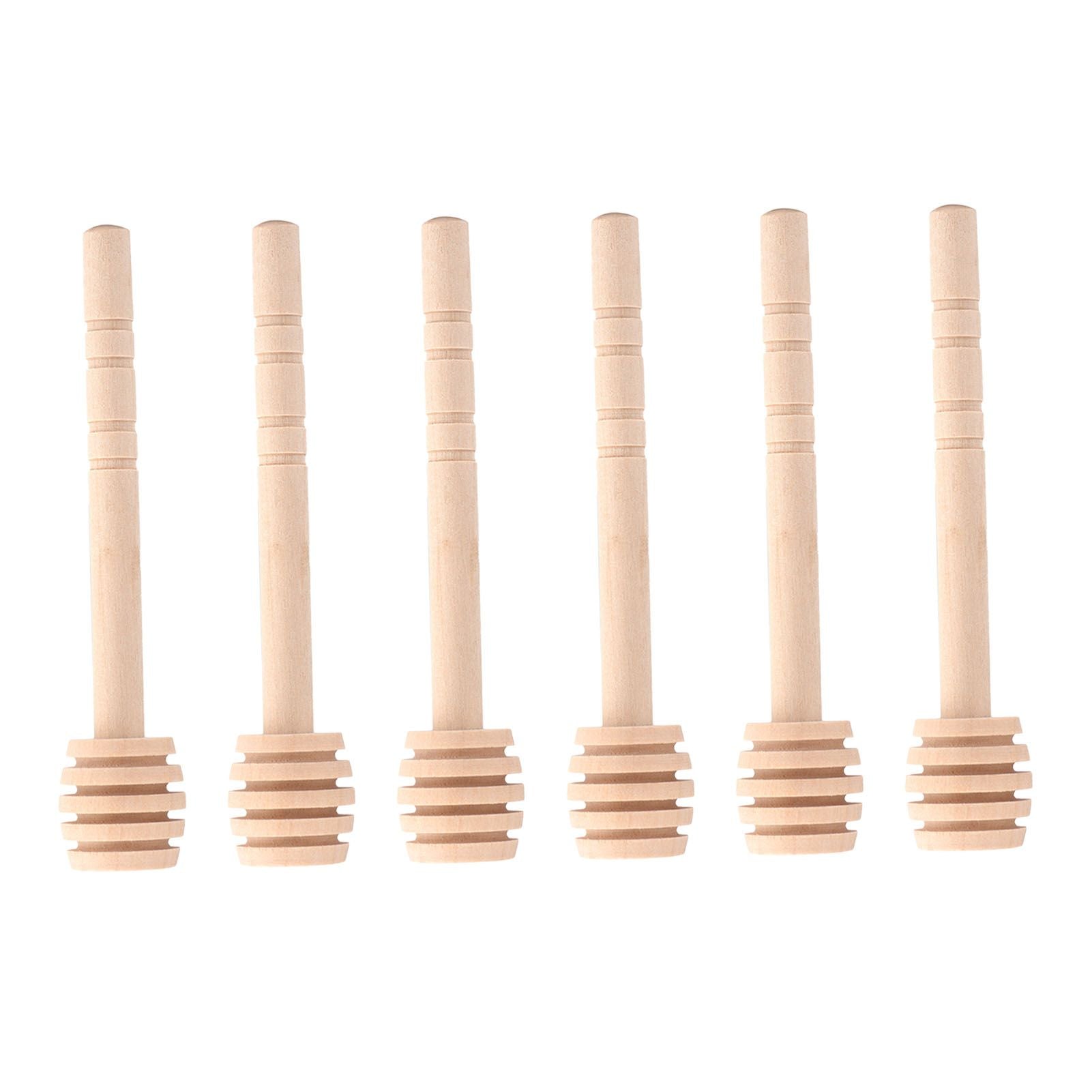 50Pcs/set Household Wooden Jam Honey Dipper Jar Dispensing Collecting Stirring Rod Stick 10cm