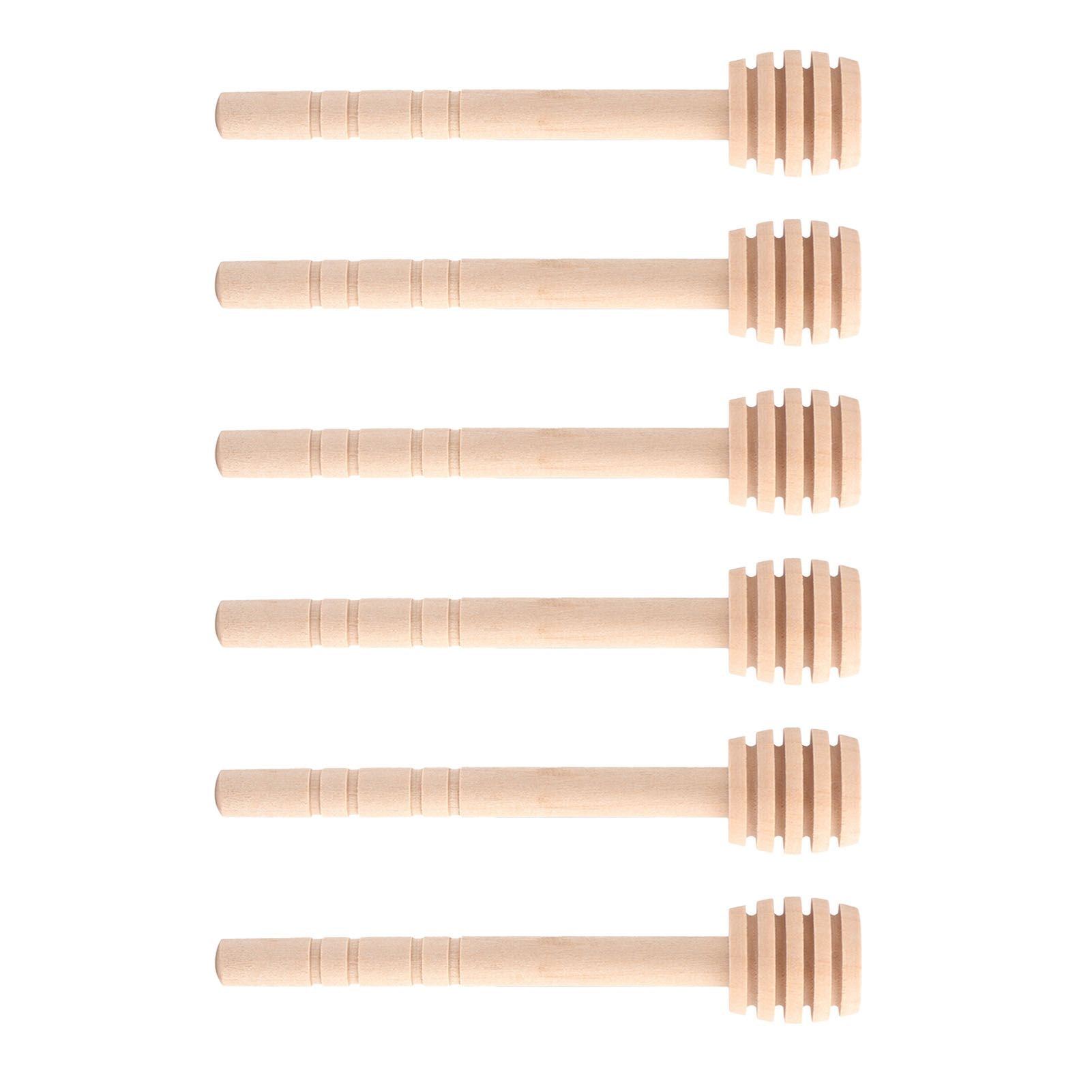 50Pcs/set Household Wooden Jam Honey Dipper Jar Dispensing Collecting Stirring Rod Stick 10cm