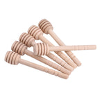 50Pcs/set Household Wooden Jam Honey Dipper Jar Dispensing Collecting Stirring Rod Stick 10cm