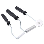 3Pcs/set Aluminum Alloy Fiberglass Bubble Paddle Tool Laminating Roller Kit for FRP Mould(Sawtooth)