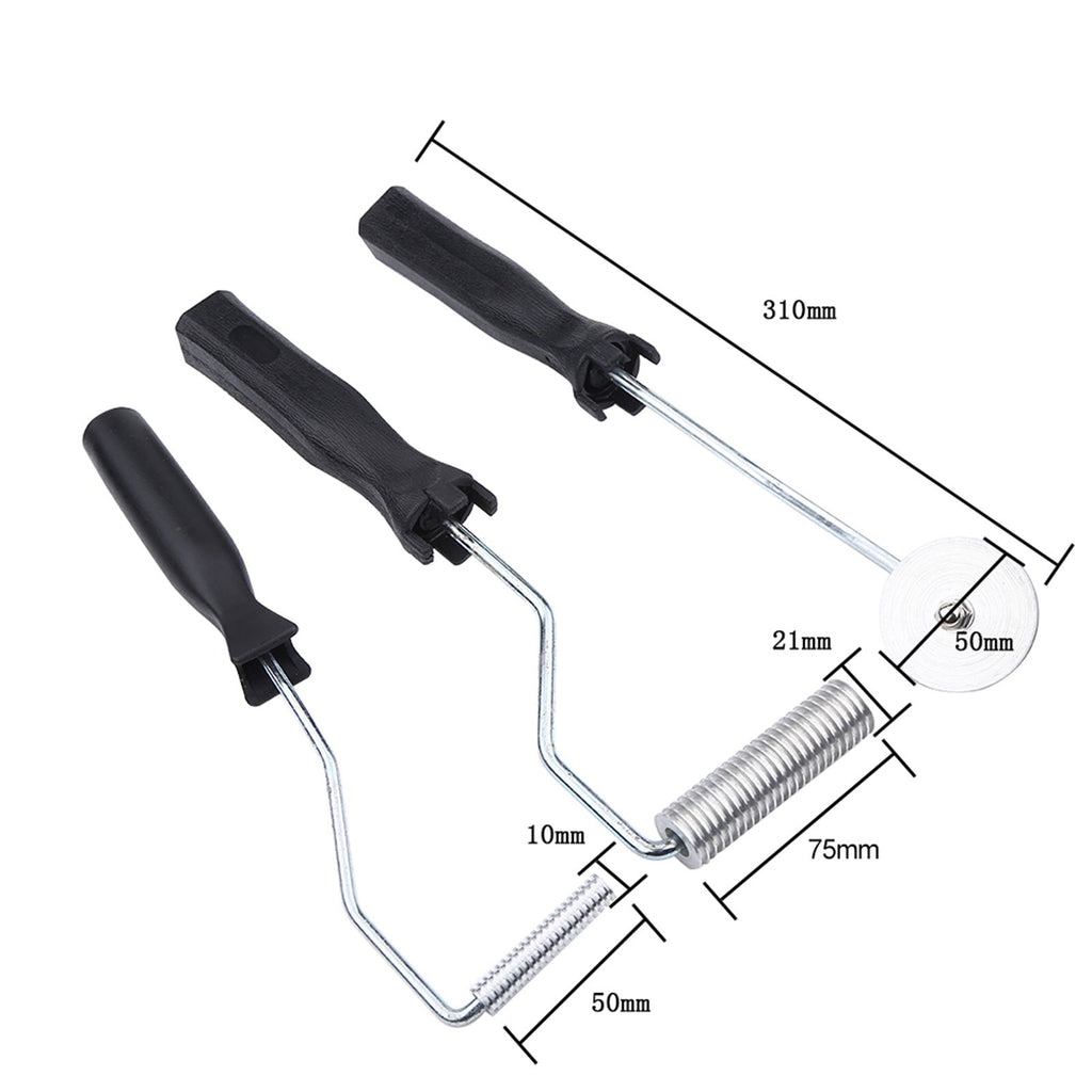 3Pcs/set Aluminum Alloy Fiberglass Bubble Paddle Tool Laminating Roller Kit for FRP Mould(Sawtooth)