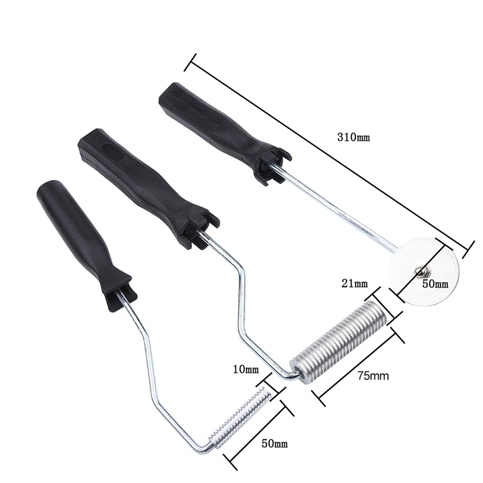 3Pcs/set Aluminum Alloy Fiberglass Bubble Paddle Tool Laminating Roller Kit for FRP Mould(Sawtooth)