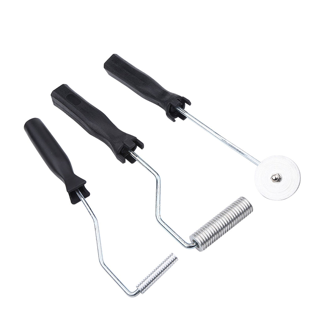 3Pcs/set Aluminum Alloy Fiberglass Bubble Paddle Tool Laminating Roller Kit for FRP Mould(Sawtooth)