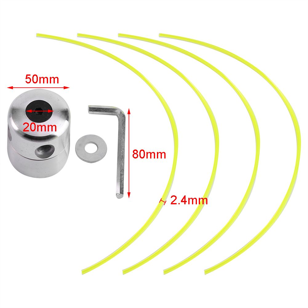 Universal Aluminium Alloy Strimmer Trimmer Head String Set for Gasoline Grass Brush Cutter