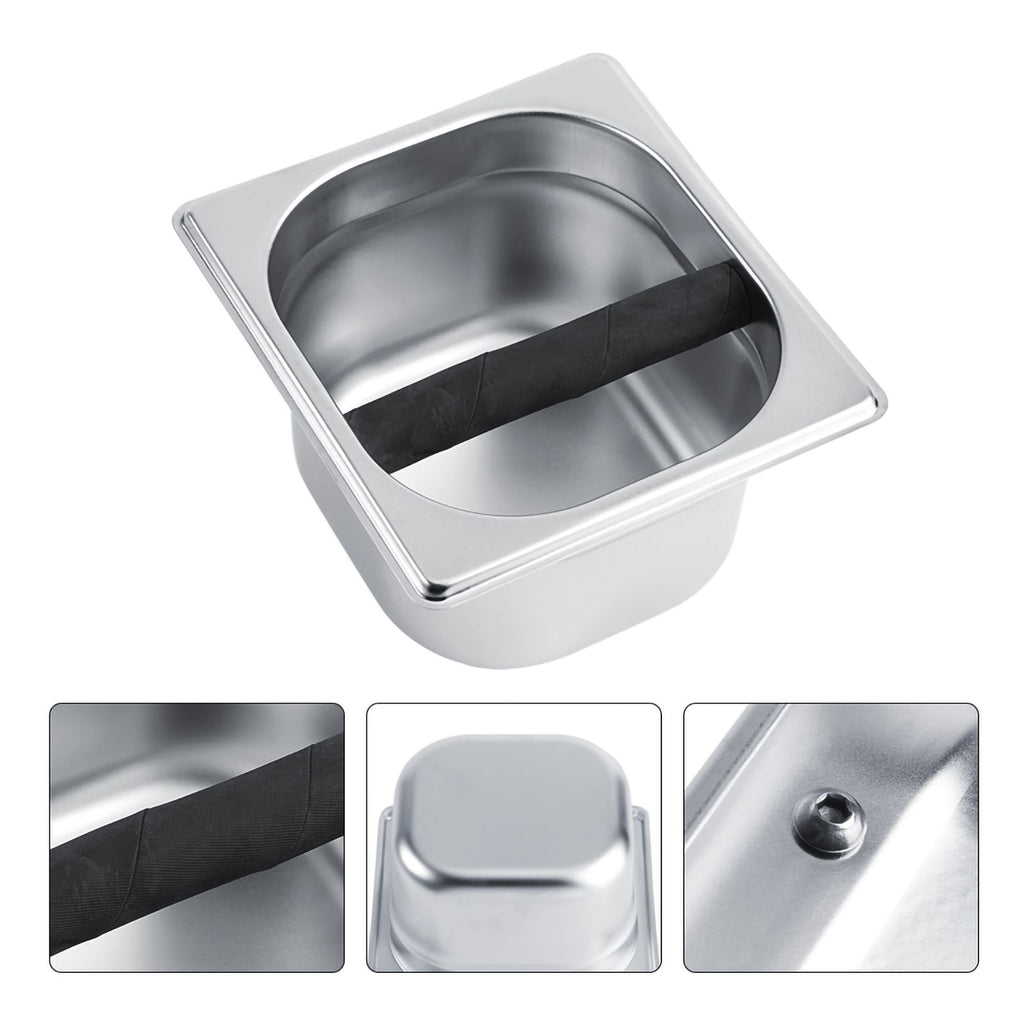 Stainless Steel Holder Container Knock Box Tool Accessory for Professional Coffee Maker Machine