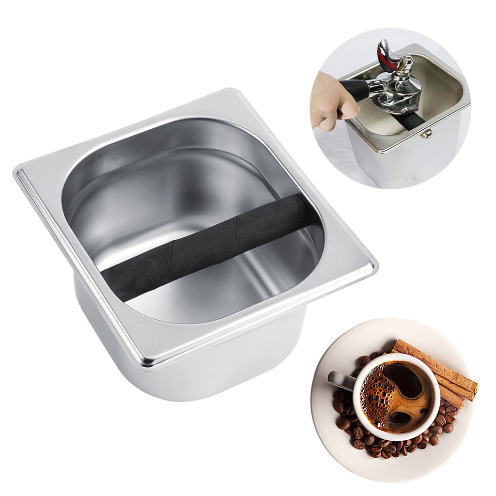 Stainless Steel Holder Container Knock Box Tool Accessory for Professional Coffee Maker Machine