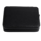 1Pc 8 Grids Watch Display Storage Box Portable Zippered Travel Collector Case Organizer (Black)
