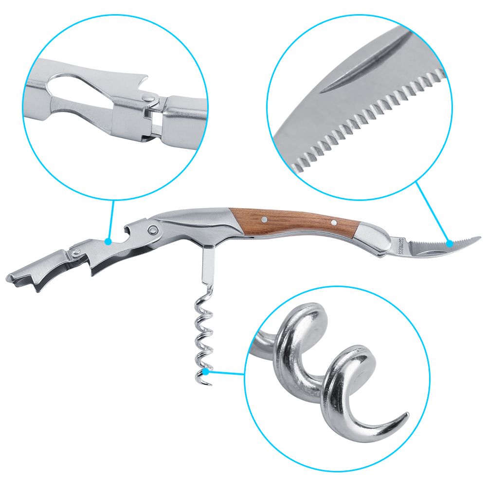 1Pc Corkscrew Handheld Labor saving Wine Bottle Cork Opener For Home Bar Club Party Use New