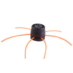 Plastic Strimmer Head Trimmer Heads String Set for Gasoline Grass Brush Cutter Black
