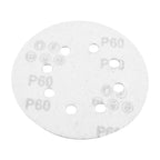 100pcs 8 Holes 5" Round Polishing Sandpaper Discs Sanding Sheet 60/80/100/120/240 Grit