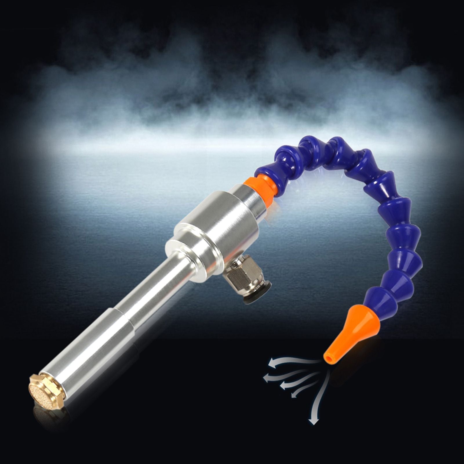 130mm Aluminum Alloy Mechanical Process Mini Vortex Cold Air Dry Cooling Gun Flexible Tube