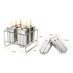 Ice Lolly Mold Stainless Steel Popsicle Mold Ice Cream Mould with Stainless Steel Stick Holder