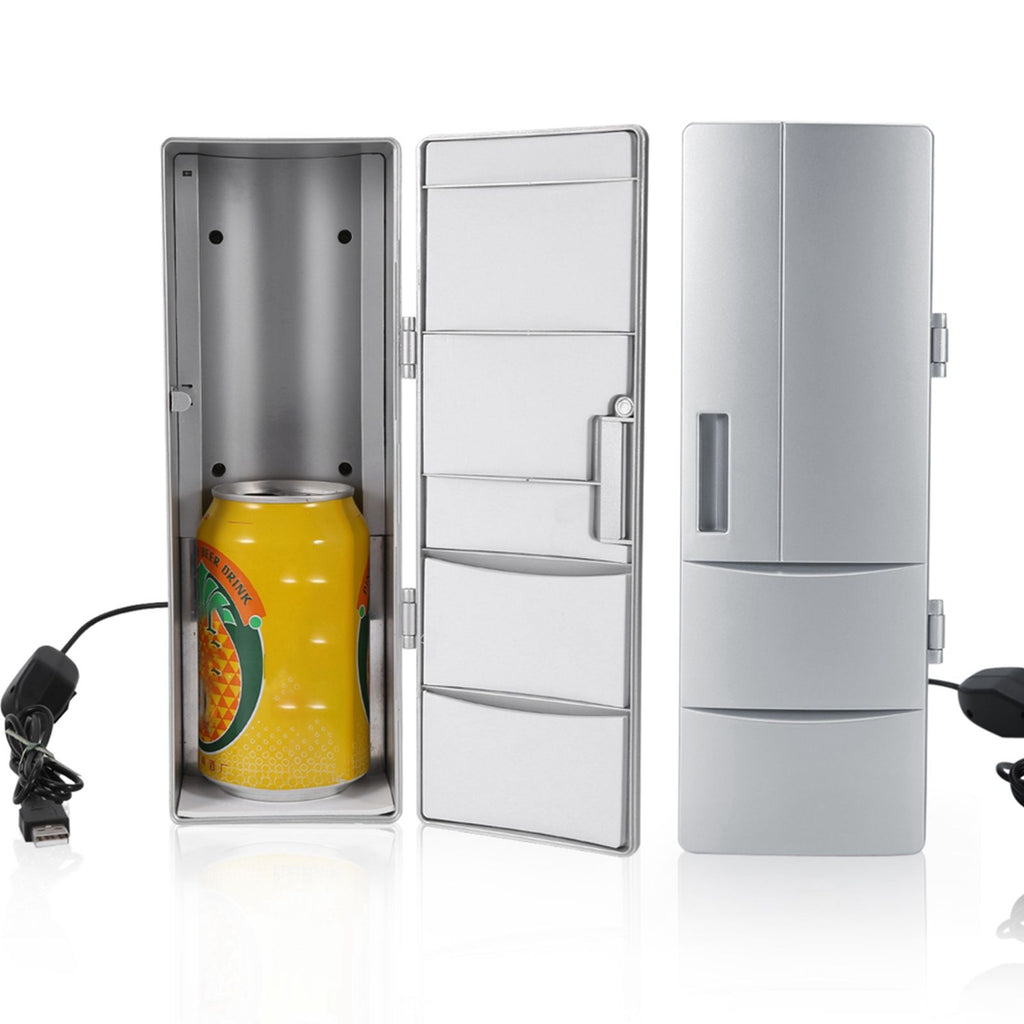 Compact Mini USB Fridge Freezer Cans Drink Beer Cooler Warmer Travel Car Office Use