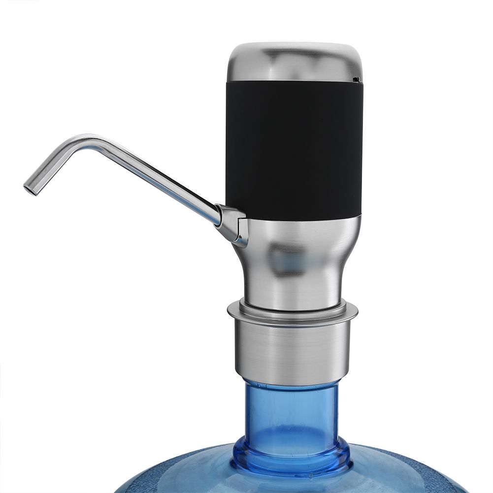 Wireless USB Rechargeable Electric Automatic Drinking Water Bottle Pump Smart Dispenser Black