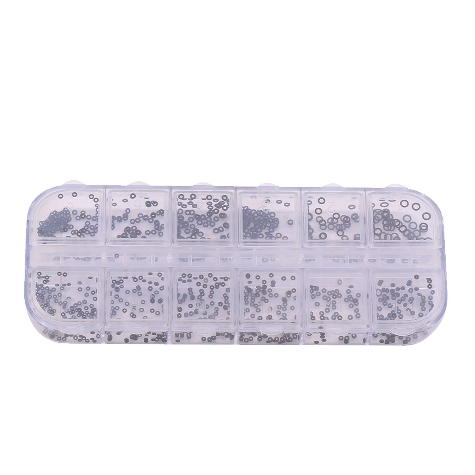 1.4-2.8mm 12 Sizes Rubber Rings Watches Gaskets Tiny Crown O Ring Box Set for Waterproof Seal